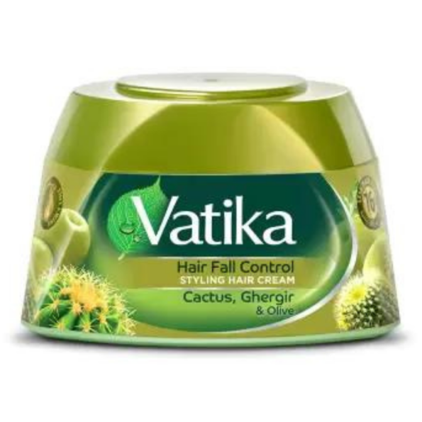 Vatika Hair Fall Control Styling Hair Cream with Cactus, Ghergir & Olive